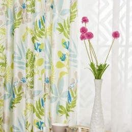 Rideau Occultant Sur Mesure Pour Salon Et Chambre À Coucher, Imprimé Feuilles Nordiques