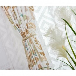 Rideau Occultant Sur Mesure Pour Salon Et Chambre À Coucher, Imprimé Feuilles Nordiques