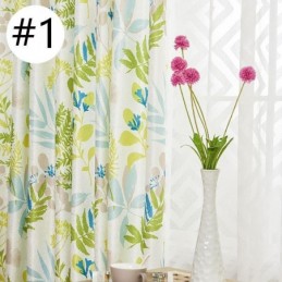 Rideau Occultant Sur Mesure Pour Salon Et Chambre À Coucher, Imprimé Feuilles Nordiques