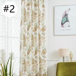 Rideau Occultant Sur Mesure Pour Salon Et Chambre À Coucher, Imprimé Feuilles Nordiques