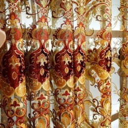 Rideaux Brodés Européens De Luxe Pour Salon Et Chambre À Coucher