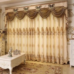 Rideaux Brodés Européens Occultants De Luxe Pour Salon Et Chambre À Coucher