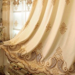 Rideaux Brodés Européens Occultants De Luxe Pour Salon Et Chambre À Coucher