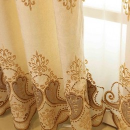 Rideaux Brodés Européens Occultants De Luxe Pour Salon Et Chambre À Coucher