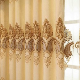 Rideaux Brodés Européens Occultants De Luxe Pour Salon Et Chambre À Coucher