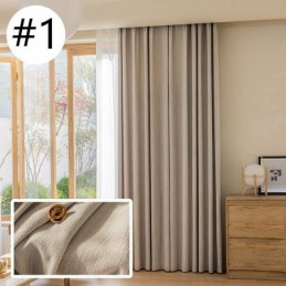 Rideaux Occultants Modernes En Jacquard De Couleur Unie Pour Salon