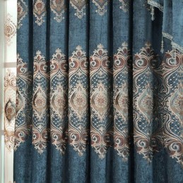 Rideau Occultant Brodé Sur Mesure, Style Européen, Luxueux, À Fleurs, Pour Salon