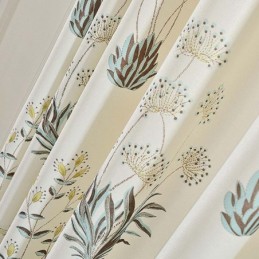 Rideau Semi-Occultant Rétro Rural Sur Mesure, Imprimé Floral, Pour Salon