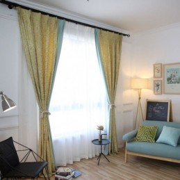 Rideau En Coton Moderne Sur Mesure, Motif Jacquard Végétal Pour Salon Et Chambre À Coucher