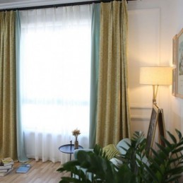 Rideau En Coton Moderne Sur Mesure, Motif Jacquard Végétal Pour Salon Et Chambre À Coucher