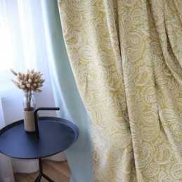 Rideau En Coton Moderne Sur Mesure, Motif Jacquard Végétal Pour Salon Et Chambre À Coucher