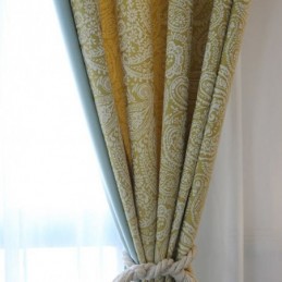Rideau En Coton Moderne Sur Mesure, Motif Jacquard Végétal Pour Salon Et Chambre À Coucher