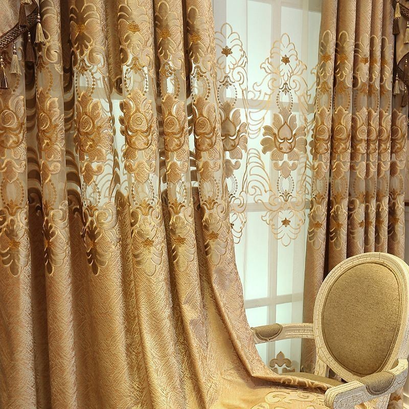 Rideau Occultant Brodé Sur Mesure, Style Européen, Pour Salon