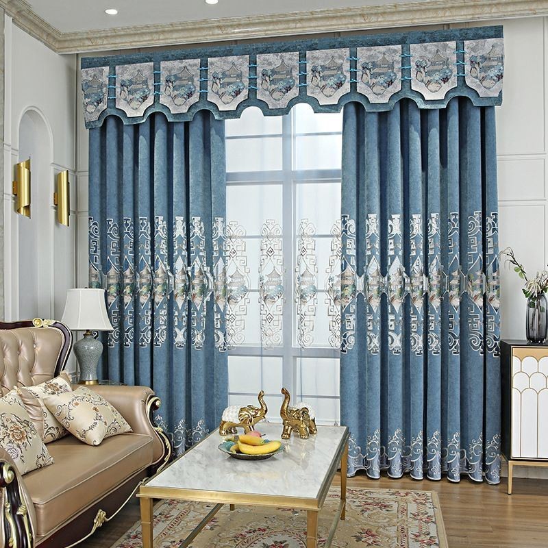 Rideau De Luxe Sur Mesure Avec Motif Brodé Pour Salon Et Chambre À Coucher