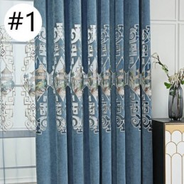 Rideau De Luxe Sur Mesure Avec Motif Brodé Pour Salon Et Chambre À Coucher