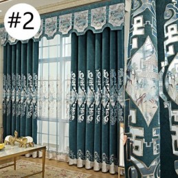 Rideau De Luxe Sur Mesure Avec Motif Brodé Pour Salon Et Chambre À Coucher