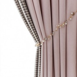 Rideau Moderne Sur Mesure Motif Pied-De-Poule Occultant Pour Salon Et Chambre À Coucher