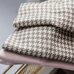 Rideau Moderne Sur Mesure Motif Pied-De-Poule Occultant Pour Salon Et Chambre À Coucher