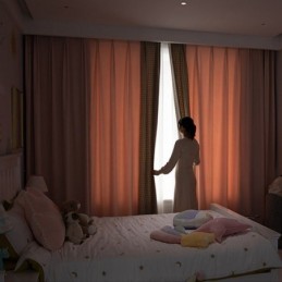 Rideau Moderne Sur Mesure Motif Pied-De-Poule Occultant Pour Salon Et Chambre À Coucher