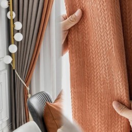 Rideau Moderne Sur Mesure En Chenille Occultant Pour Salon Et Chambre À Coucher