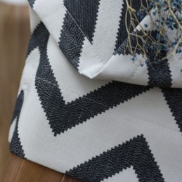 Rideaux Jacquard De Luxe Occultants À Rayures Ondulées Pour Salon