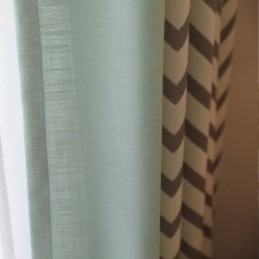 Rideaux Jacquard De Luxe Occultants À Rayures Ondulées Pour Salon