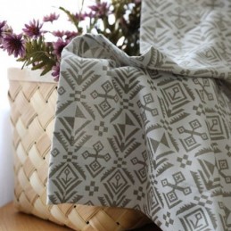 Rideaux Jacquard De Luxe Occultants Géométriques Pour Salon