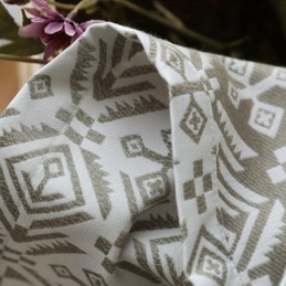 Rideaux Jacquard De Luxe Occultants Géométriques Pour Salon
