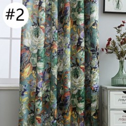 Rideau Occultant De Style Américain, Rideau Sur Mesure, Rideaux Occultants Avec Motif Floral
