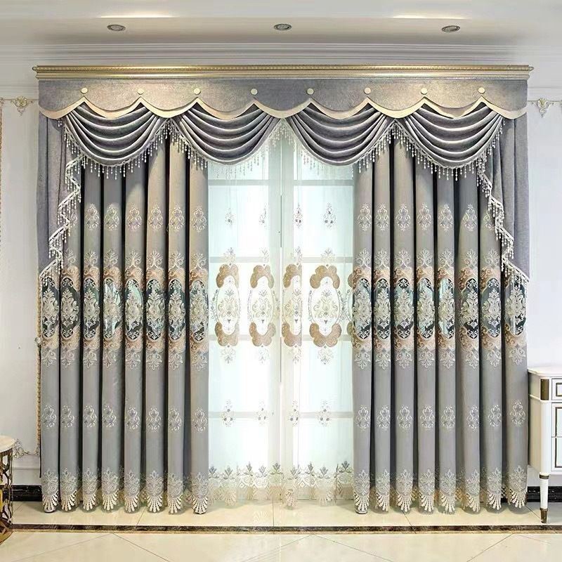 Rideau Moderne Sur Mesure, Style Européen Brodé