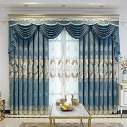 Rideau Moderne Sur Mesure, Style Européen Brodé