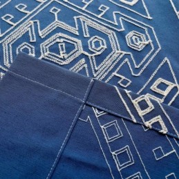 Rideau Occultant Moderne Sur Mesure Avec Broderie Géométrique Pour Chambre À Coucher