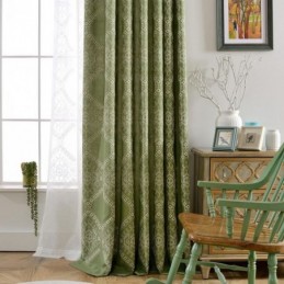 Rideau Occultant Moderne Sur Mesure Avec Broderie Géométrique Pour Chambre À Coucher