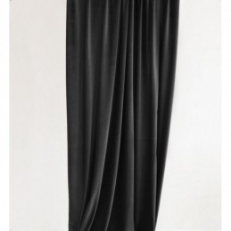 Rideau Occultant En Flanelle De Couleur Noire, Rideau Sur Mesure, Tissu Uni Minimaliste, Pour Salon Et Chambre À Coucher