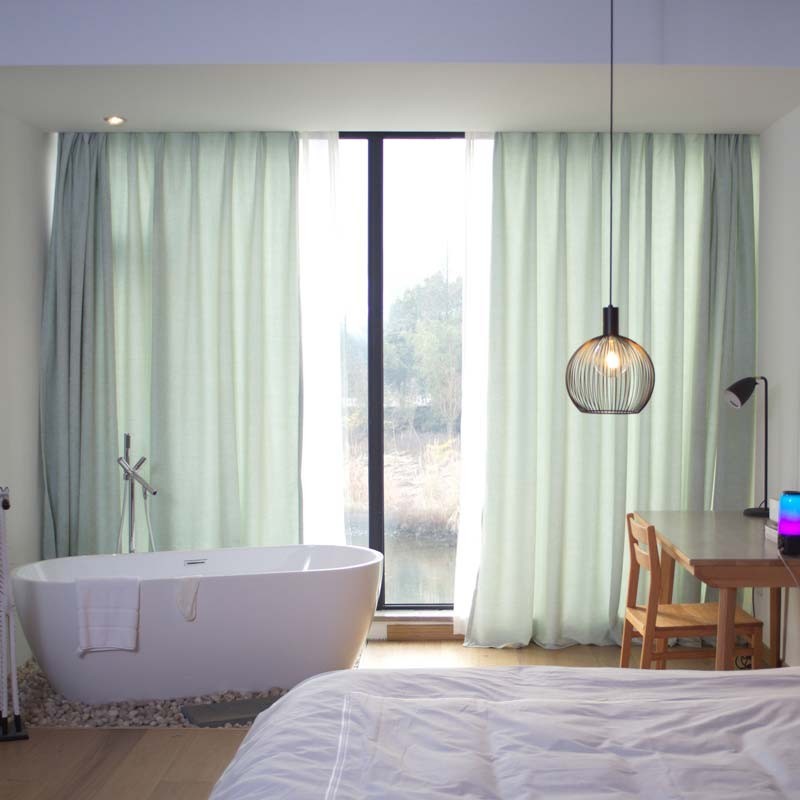 Rideau Japonais Simple Sur Mesure, Tissu Chenille Solide, Épais Et Thermique, Pour Chambre À Coucher Et Salon