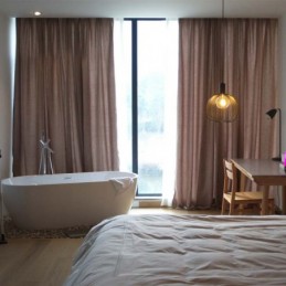 Rideau Japonais Simple Sur Mesure, Tissu Chenille Solide, Épais Et Thermique, Pour Chambre À Coucher Et Salon