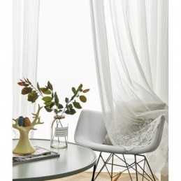Rideau Transparent En Dentelle De Couleur Unie Sur Mesure, Panneau De Rideau En Voile Pour Baie Vitrée De Chambre À Coucher