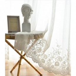 Rideau Transparent En Dentelle De Couleur Unie Sur Mesure, Panneau De Rideau En Voile Pour Baie Vitrée De Chambre À Coucher