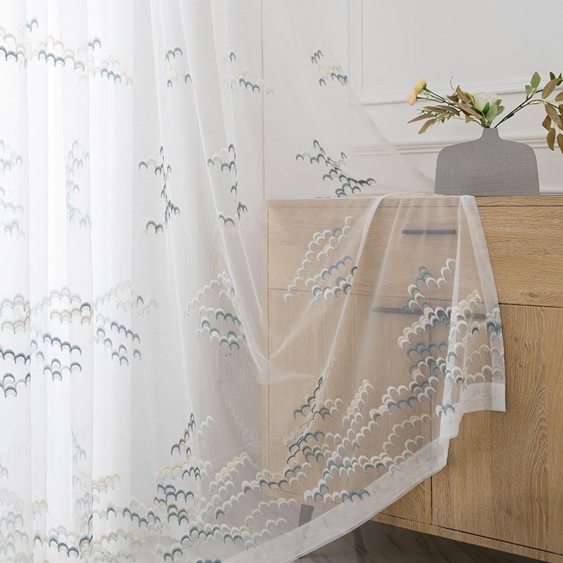 Rideaux Transparents En Tulle Brodé Et Organza Pour Salon Et Chambre À Coucher