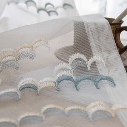 Rideaux Transparents En Tulle Brodé Et Organza Pour Salon Et Chambre À Coucher