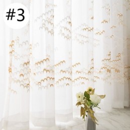 Rideaux Transparents En Tulle Brodé Et Organza Pour Salon Et Chambre À Coucher