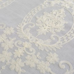 Rideau Transparent Brodé Européen, Rideau Sur Mesure En Tulle Blanc Pour Salon Et Chambre À Coucher