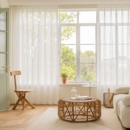 Rideaux Transparents Blancs Modernes En Tulle À Feuilles Pour Salon Et Chambre À Coucher