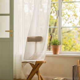 Rideaux Transparents Blancs Modernes En Tulle À Feuilles Pour Salon Et Chambre À Coucher