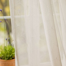 Rideaux Transparents Blancs Modernes En Tulle À Feuilles Pour Salon Et Chambre À Coucher