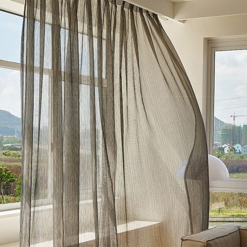 Magnifique Rideau En Voile Sur Mesure, Couleur Unie, En Tulle, Pour Salon Et Chambre À Coucher