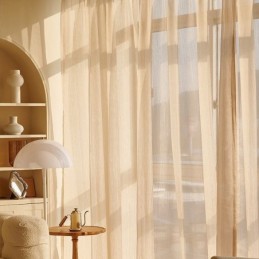 Magnifique Rideau En Voile Sur Mesure, Couleur Unie, En Tulle, Pour Salon Et Chambre À Coucher