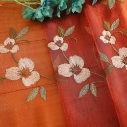 Rideau Transparent De Style Pastoral, Rideau Sur Mesure, Broderie Fraîche Et Ventilée Pour Salon