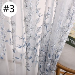 Rideau Décoratif Transparent Sur Mesure, Rideau En Tulle Brodé De Plantes, Pour Salon, Chambre À Coucher