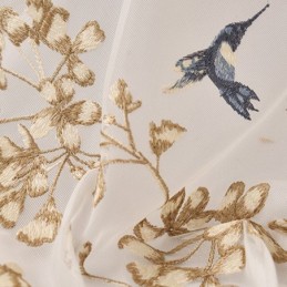 Rideau Décoratif Transparent Sur Mesure, Rideau En Tulle Brodé De Plantes, Pour Salon, Chambre À Coucher